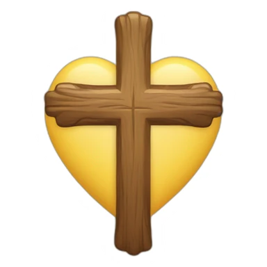 coeur de jésus avec croix sticker