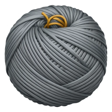 ball of knitting thread grey material sticker