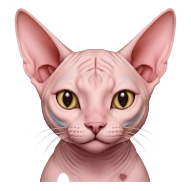 Sphynx cat nose picking sticker
