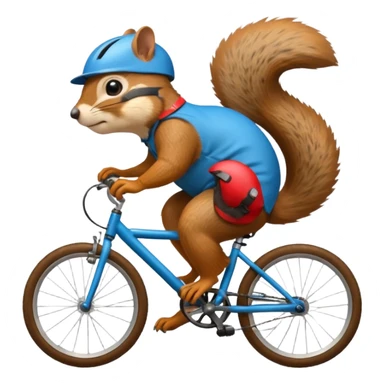 un écureuil cycliste sticker