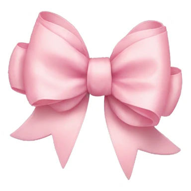 light pink ribbon bow with cat sticker