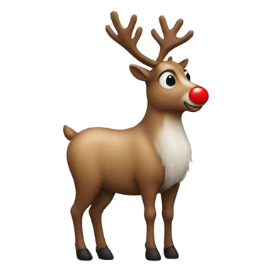 reindeer with red nose sticker