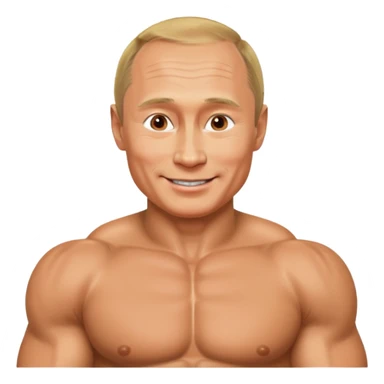 Putin with muscles sticker
