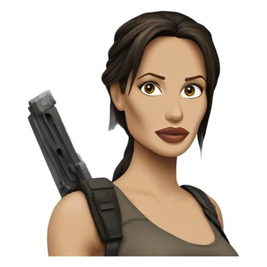 Angelina Jolie as Lara Croft Tomb Raider sticker