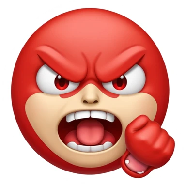 gum tsion emoji very not nice rude shouting ragebaiter sticker