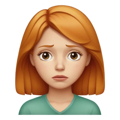 Strawberry blonde with no iPhone 16 being sad sticker