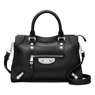 Balenciaga black  city  bag sticker