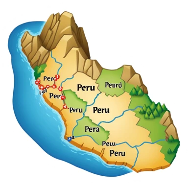 I want that you generate a correctly Peru map sticker