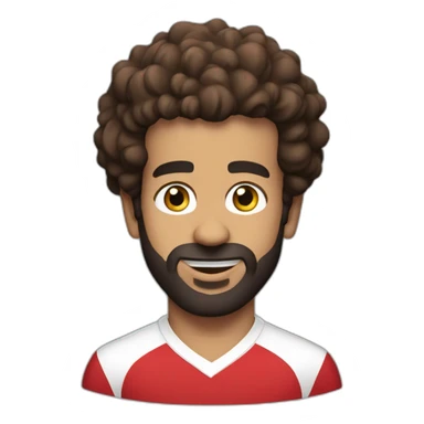 mo salah in an arsenal kit sticker
