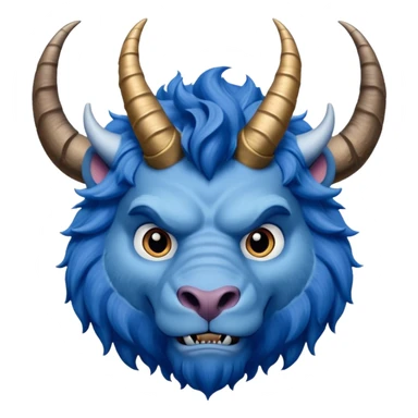 Blue Beast with horn from Beauty and the Beast Movie sticker