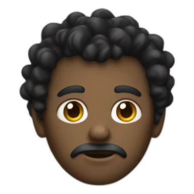 a dark man with a curly black mohawk sticker