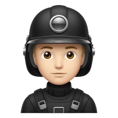 time traveler in black clothes and helmet sticker