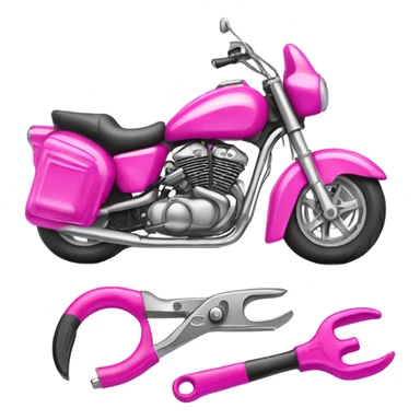 Pink motorbike tools  sticker