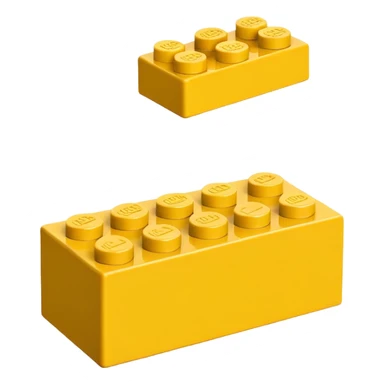 yellow LEGO brick, simple and iconic sticker