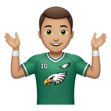 Eagles fan celebrating hard sticker