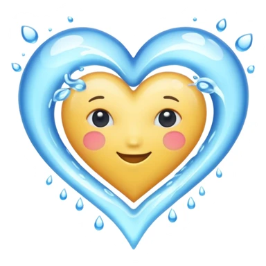 A heart made of cool refreshing water sticker