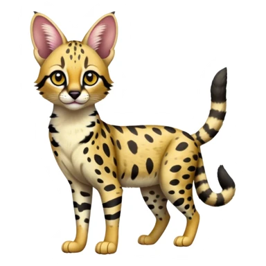 Colorful Serval-Genet-Ocelot-hybrid, full body sticker