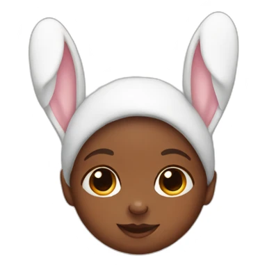Newborn with bunny ears sticker