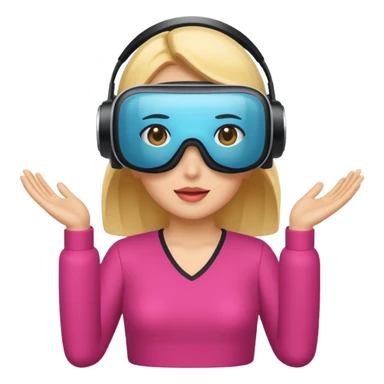 VR wearing woman sticker