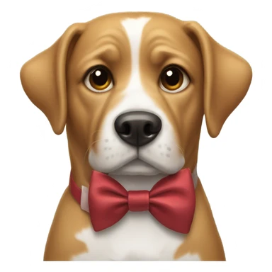 dog with a bow tie  sticker