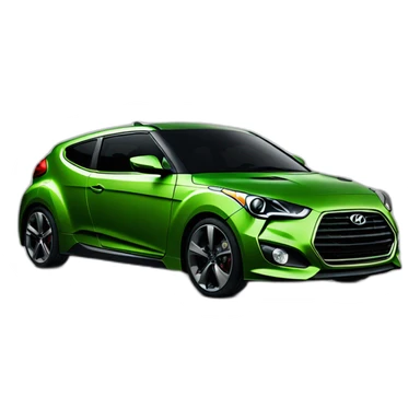 Hyundai veloster black and green sticker