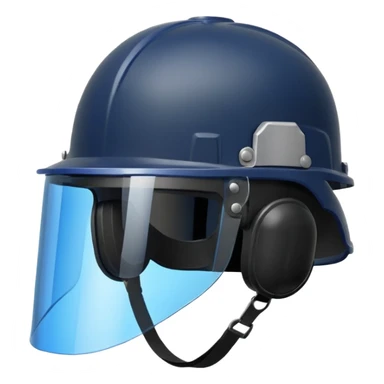 Police riot helmet with visor
 sticker