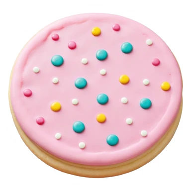 Light pink buttercream sugar cookies with sprinkles  sticker