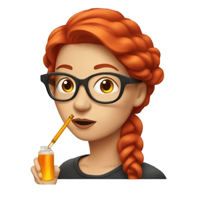 Red head woman with a vape sticker