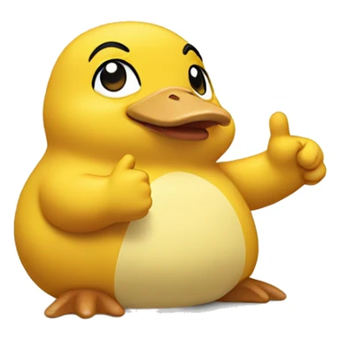 psyduck with a thumb up sticker
