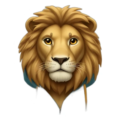 A lion wearing hoddie  sticker