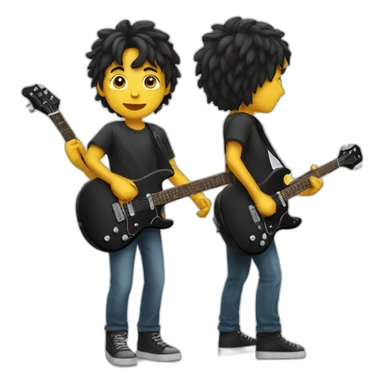 guitarist boy sticker