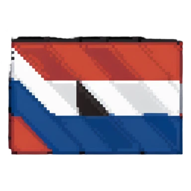 Flag of the Netherlands with red white and blue horizontal stripes sticker