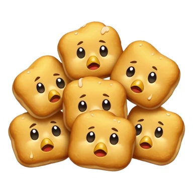 Crying chicken nuggets  sticker