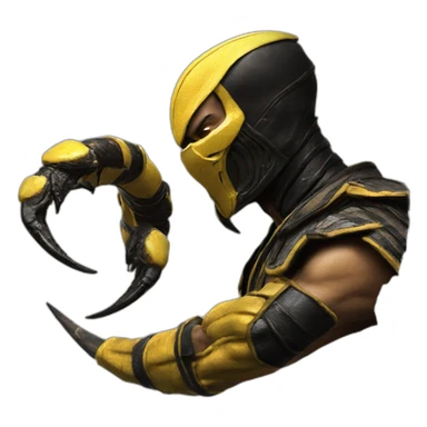Scorpion mortal kombat 1 realistic sticker
