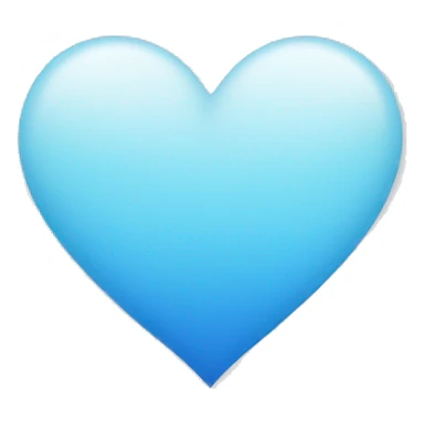 light blue and white ombré heart  sticker