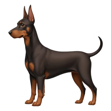 Dobermann hängeohren sticker