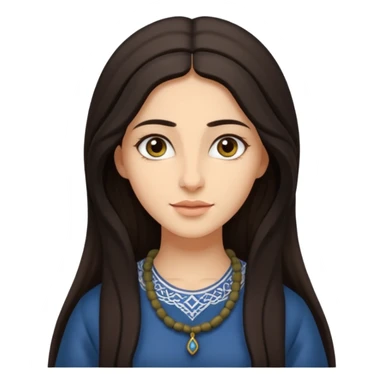 jewish women young ancient Judea, long hair modest sticker