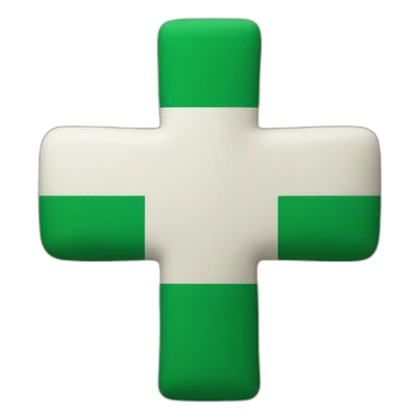 A cross between a heart and Nigerian flag  sticker