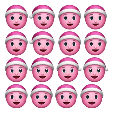 Aesthetic clean girl pink Christmas emojis sticker