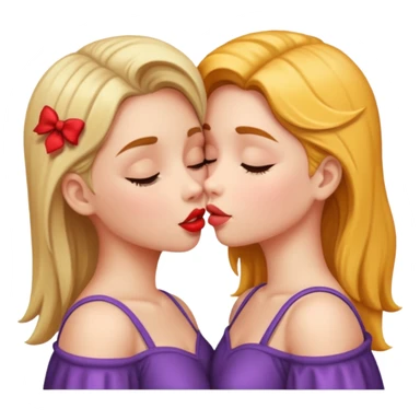 girl kissing girl sticker