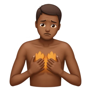 mao nas costas sentindo dor sticker