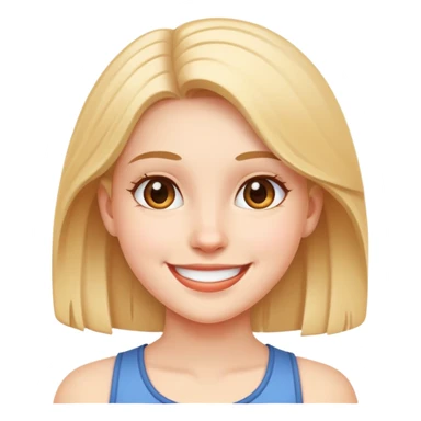 smiling girl portrait close-up sticker