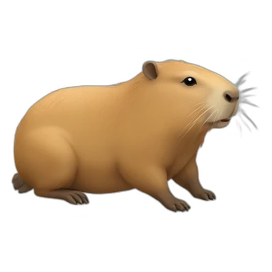 Capybara qui nage sticker