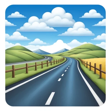 country sky background with road going into the distance sticker