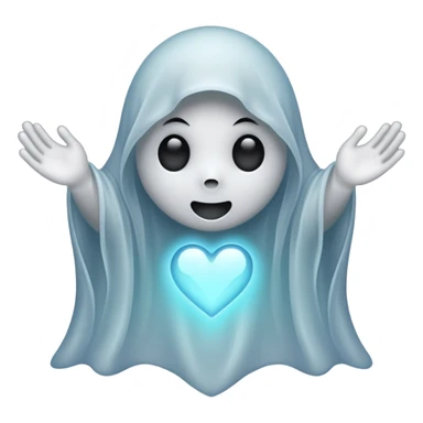 eerie heart ghost sticker