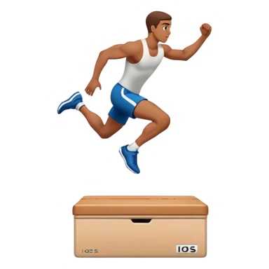 man jump onto plyo-box side-view sticker