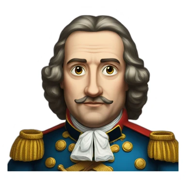 peter the great with protruding eyes sticker