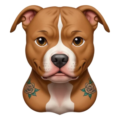 pitbull with tattoo sticker