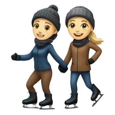 ice skating with my partner sticker