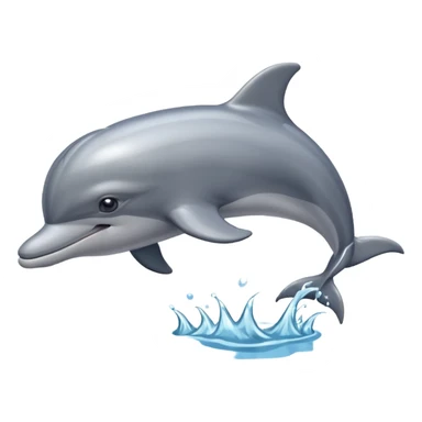 dolphin swimming in water sticker